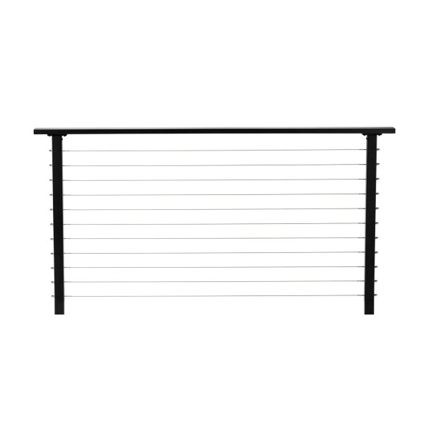 CityPost 36" Black Marine Grade Cable Railing System with Stainless Steel Cable (Sold Per Linear Foot)