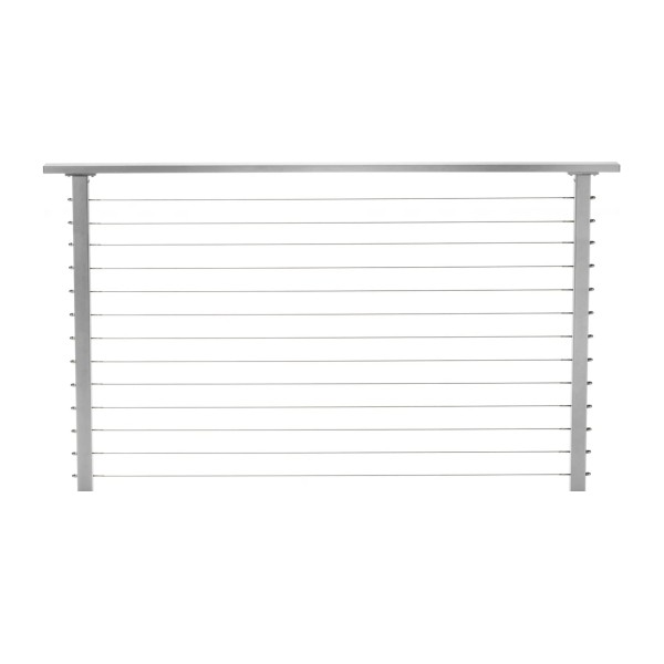 CityPost 36" Grey Marine Grade Cable Railing System with Stainless Steel Cable (Sold Per Linear Foot)