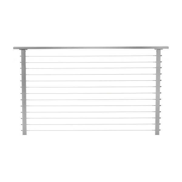 CityPost 42" Grey Marine Grade Cable Railing System with Stainless Steel Cable (Sold Per Linear Foot)