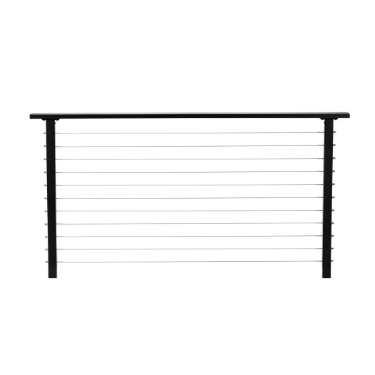 CityPost 36" Black Standard Cable Railing System with Steel Cable (Sold Per Linear Foot)