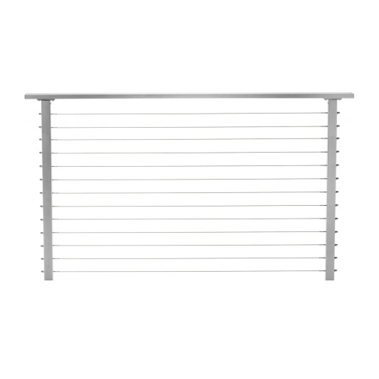 CityPost 36" Grey Standard Cable Railing System with Steel Cable (Sold Per Linear Foot)