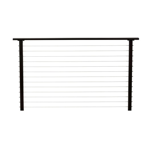 CityPost 42" Black Standard Cable Railing System with Steel Cable (Sold Per Linear Foot)