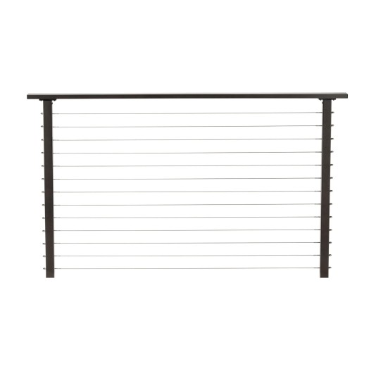 CityPost 42" Bronze Standard Cable Railing System with Steel Cable (Sold Per Linear Foot)