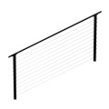 CityPost 36" High Marine Grade Black Cable Railing Section with Stainless Steel Cable (Sold Per Linear Foot)