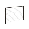 CityPost 36" High Standard Bronze Cable Railing Section with Steel Cable (Sold Per Linear Foot)