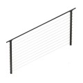 CityPost 36" High Standard Bronze Cable Railing Section with Steel Cable (Sold Per Linear Foot)