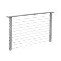 CityPost 36" High Marine Grade Grey Cable Railing Section with Stainless Steel Cable (Sold Per Linear Foot)