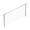 CityPost 36" High Marine Grade Grey Cable Railing Section with Stainless Steel Cable (Sold Per Linear Foot)