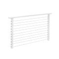 CityPost 36" High Marine Grade White Cable Railing Section with Stainless Steel Cable (Sold Per Linear Foot)