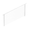 CityPost 36" High Marine Grade White Cable Railing Section with Stainless Steel Cable (Sold Per Linear Foot)