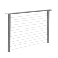 CityPost 42" High Marine Grade Grey Cable Railing Section with Stainless Steel Cable (Sold Per Linear Foot)