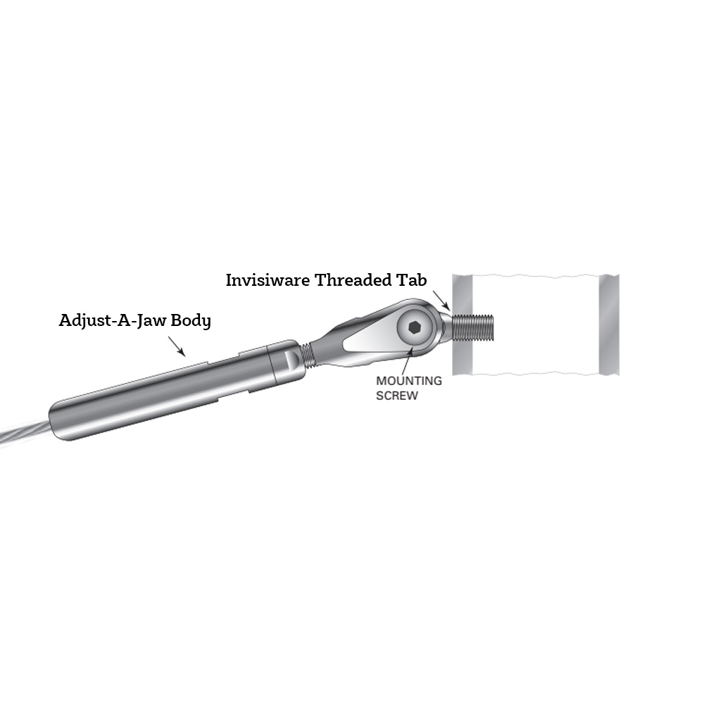 Adjust-A-Jaw With Invisiware Tab Metal Post Installation Guide