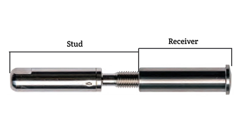 Invisiware Receiver with Push-Lock Stud