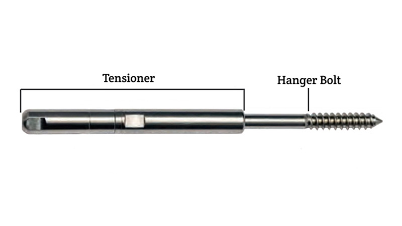 Push-Lock Tensioner with Hanger Bolt