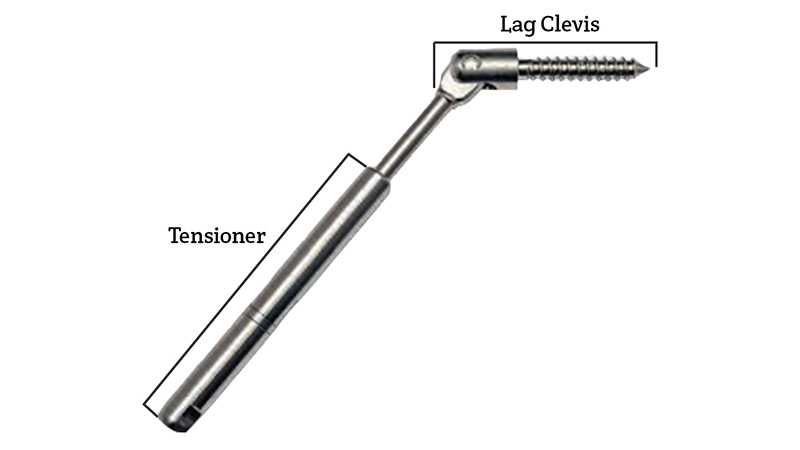 Push-Lock Tensioner with Lag Clevis