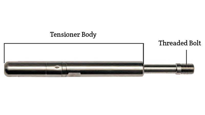 Push-Lock Tensioner with Threaded Bolt