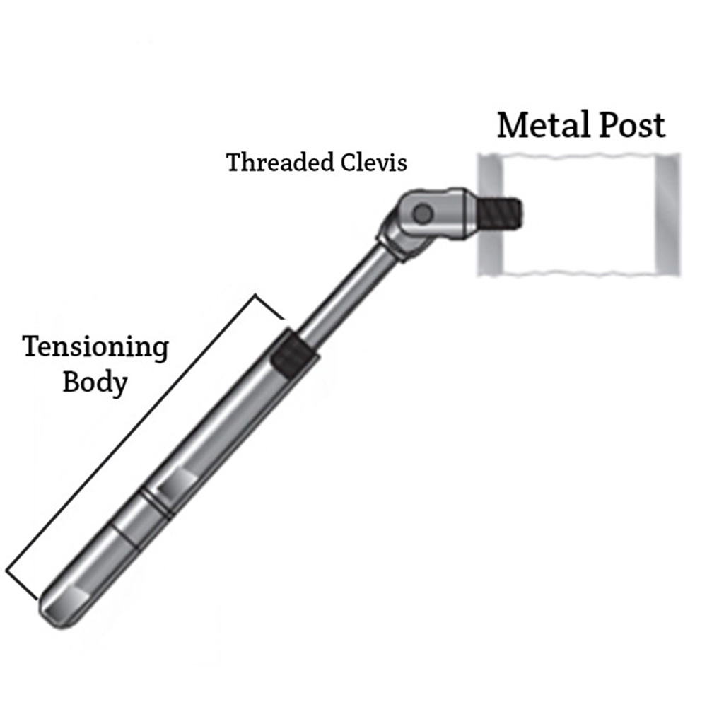 Push-Lock Tensioner with Threaded Clevis