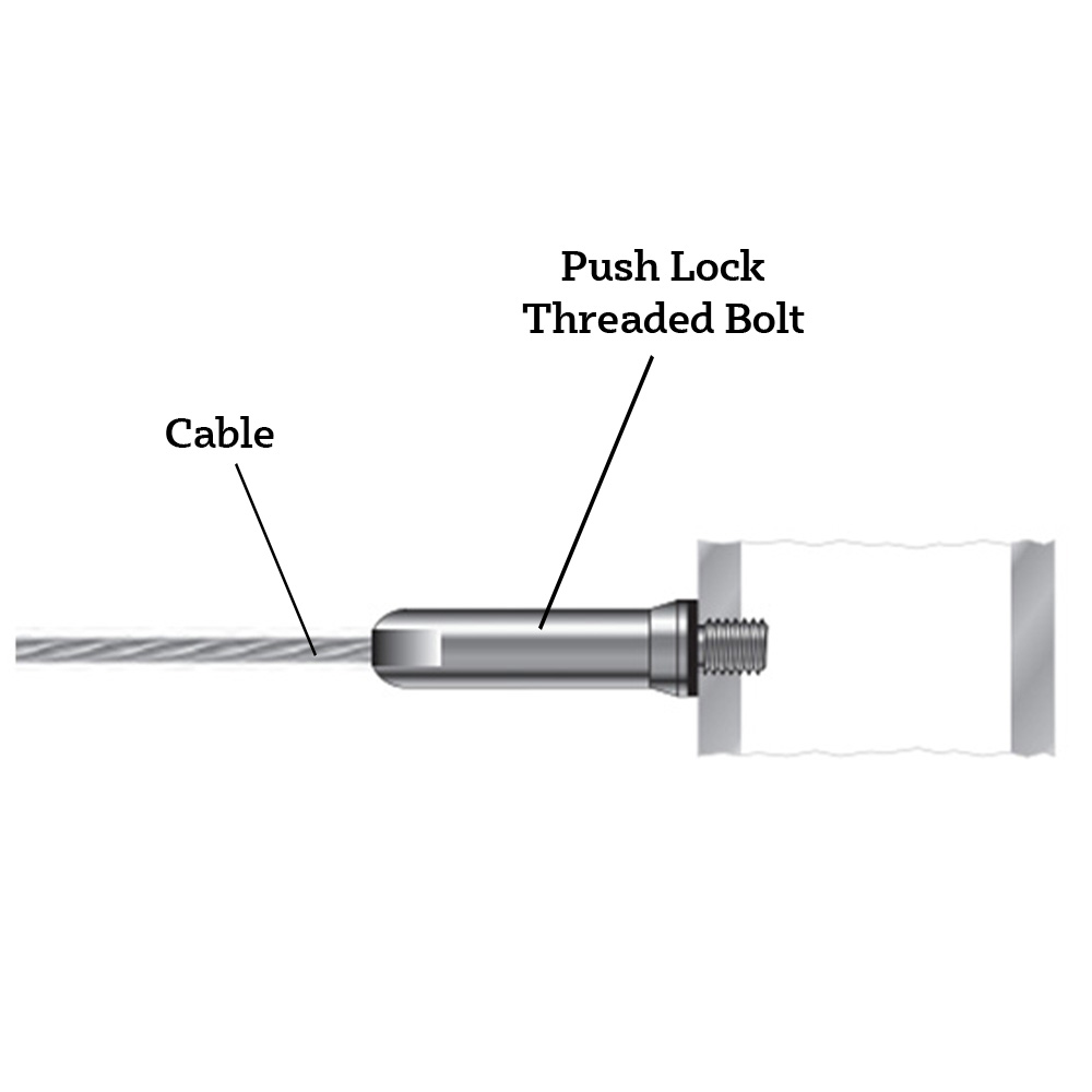 Push-Lock Threaded Bolt Installation Diagram